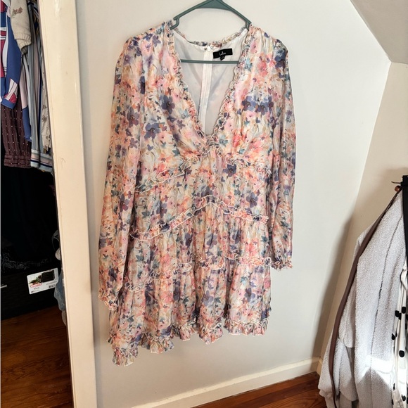 Lulu's Multicolor Floral Ruffle Mini Dress - Picture 6 of 6